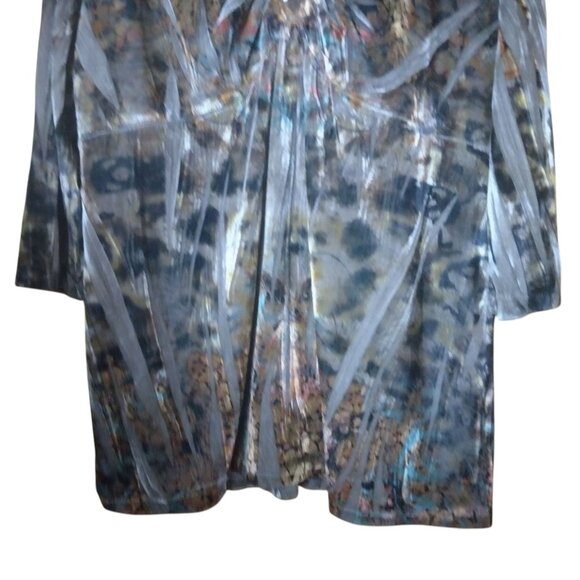 Apt. 9 Women's 2X Brown Velvet Babydoll Beaded Boho Fairy V-Neck Witchy Tunic - Picture 8 of 8